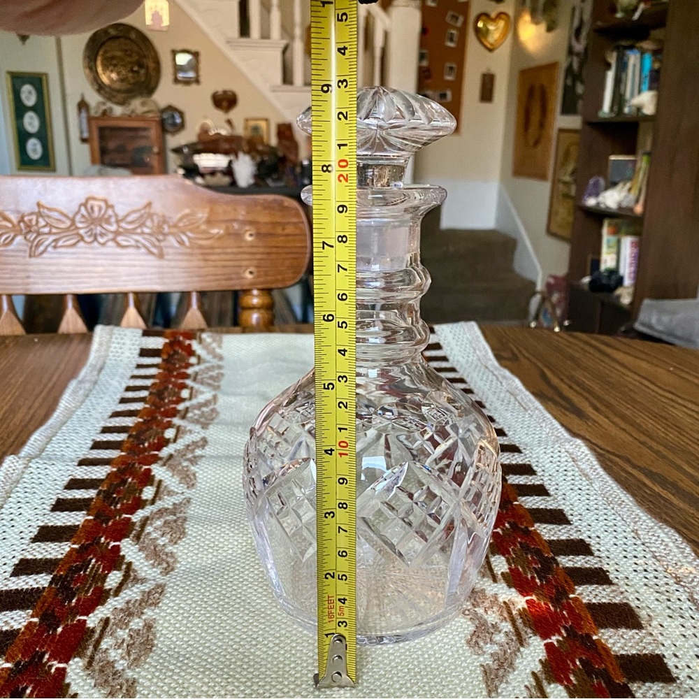 Antique Diamond Pattern Stuart Crystal Glass Whiskey Decanter - Picture 7 of 7